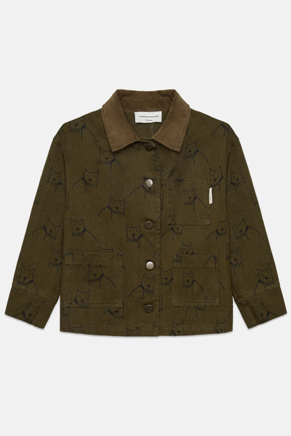 City dog all over canvas jacket
