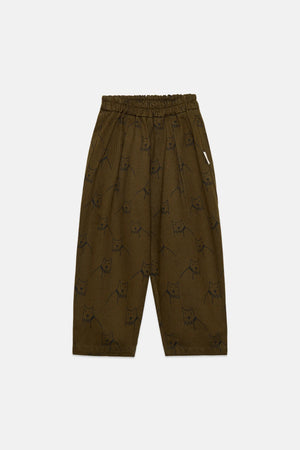 City dog all over canvas pants