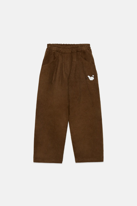 Pom pom dog corduroy pants