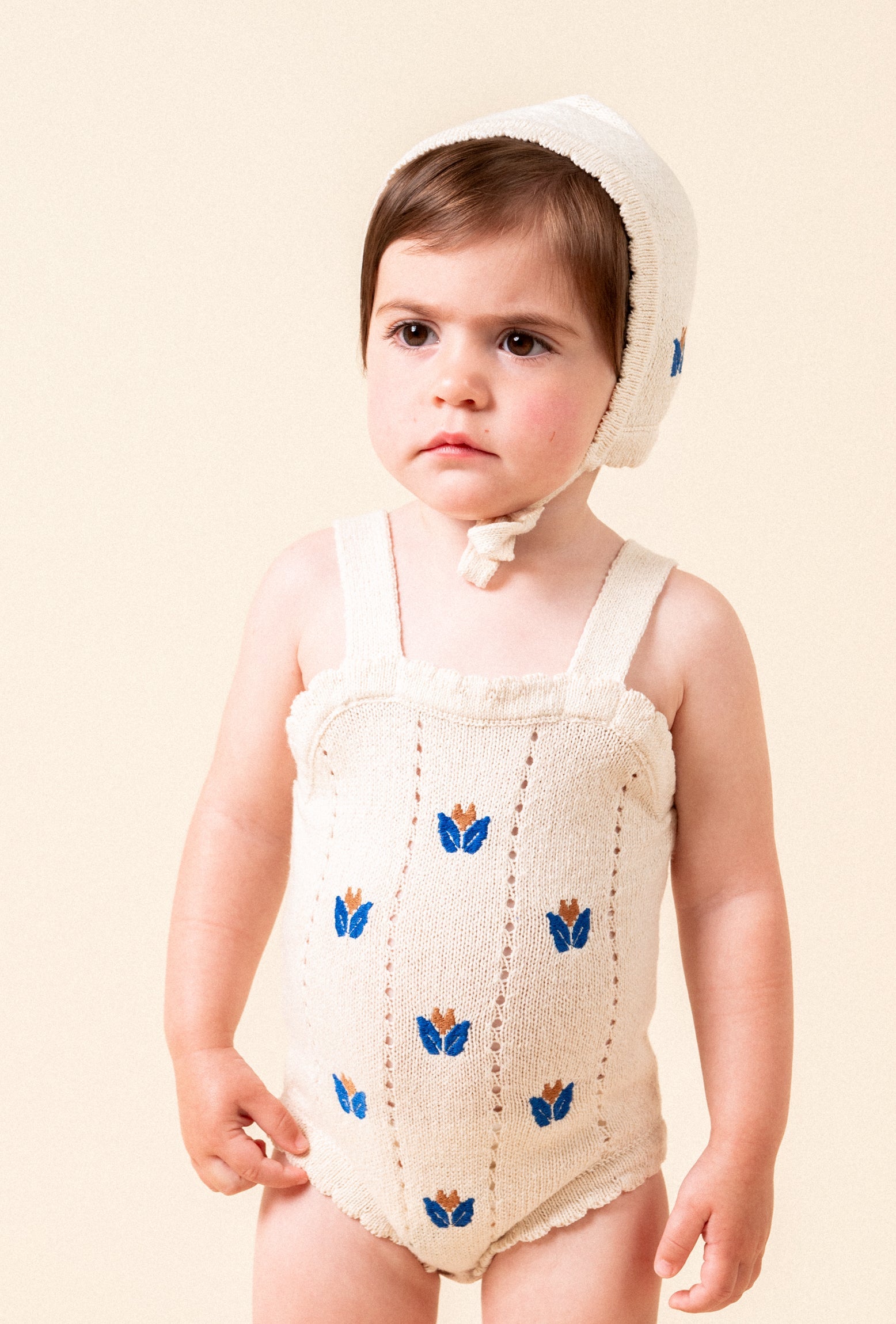 Ranita punto bordados flor bebé