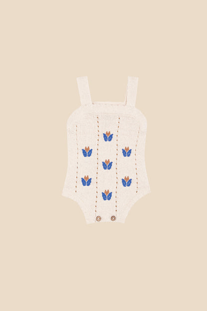 Ranita punto bordados flor bebé