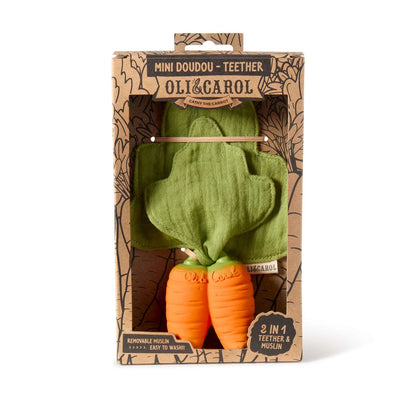 Cathy the Carrot Mini Doudou-Mordedor Bebé