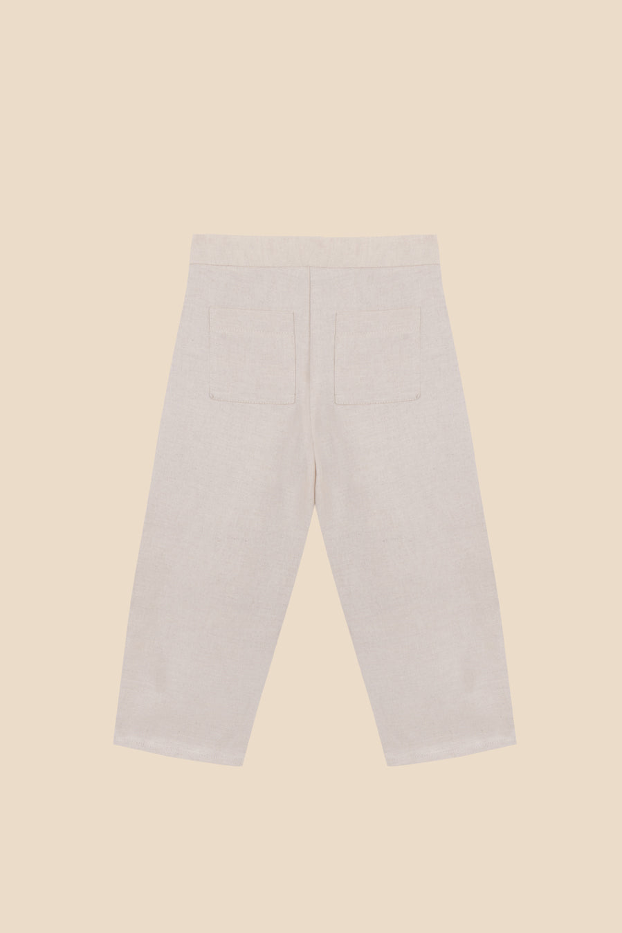 Pantalón baggy linen natural niña