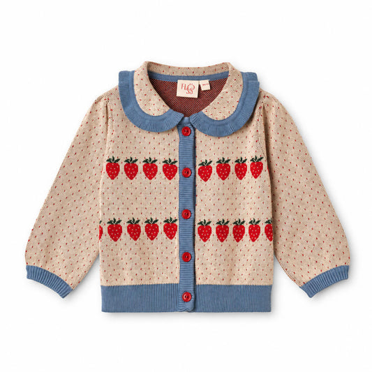 Louise Cardigan - Warm Cotton Berry