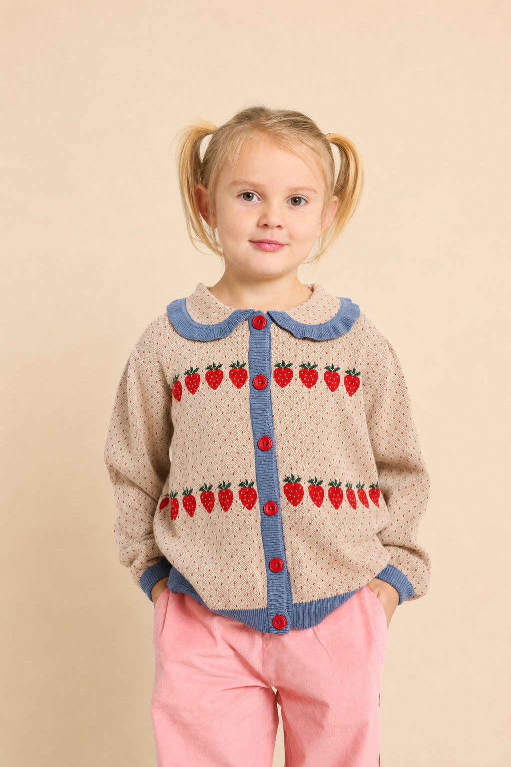 Louise Cardigan - Warm Cotton Berry