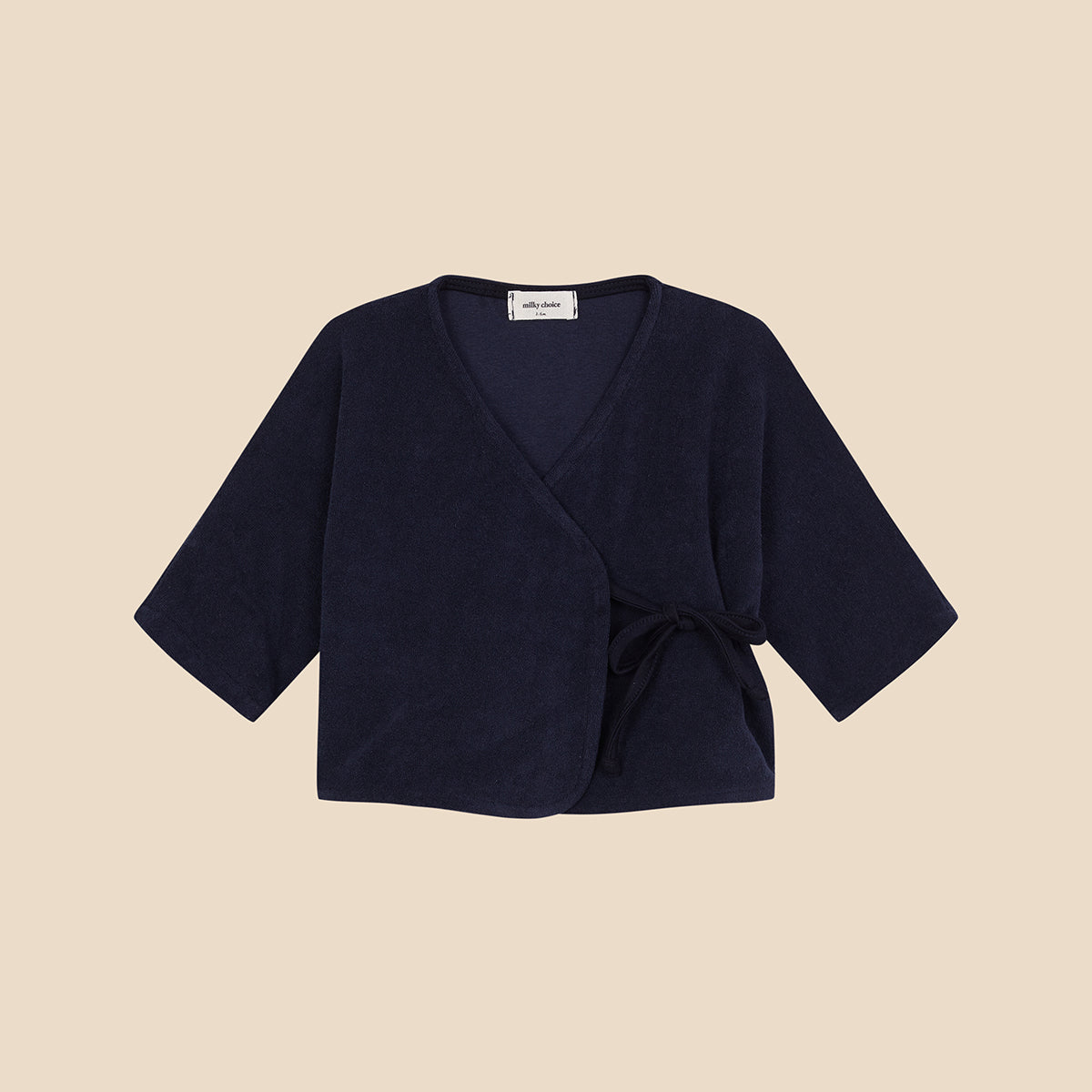 Kimono Blouse Terry Knit Navy