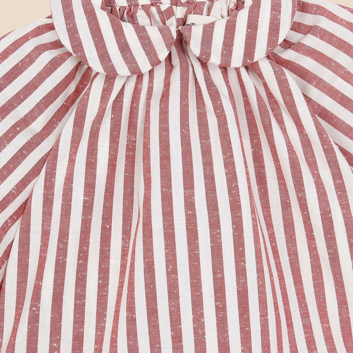 Globito Baby Blouse Stripes Bordeaux