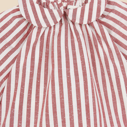 Globito Baby Blouse Stripes Bordeaux