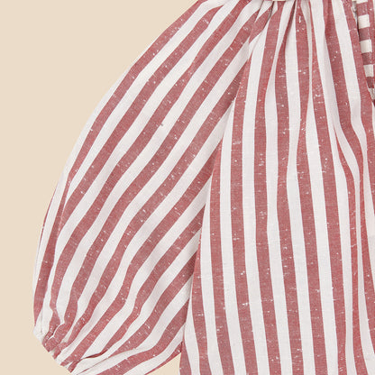 Globito Baby Blouse Stripes Bordeaux