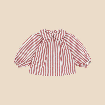 Globito Baby Blouse Stripes Bordeaux