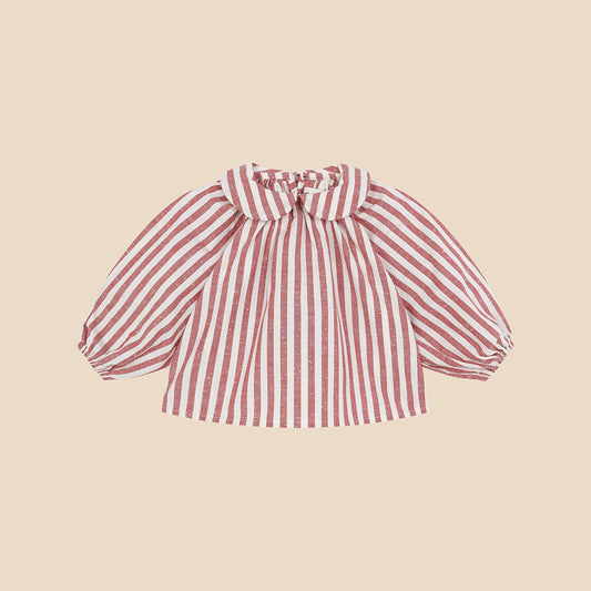 Globito Baby Blouse Stripes Bordeaux