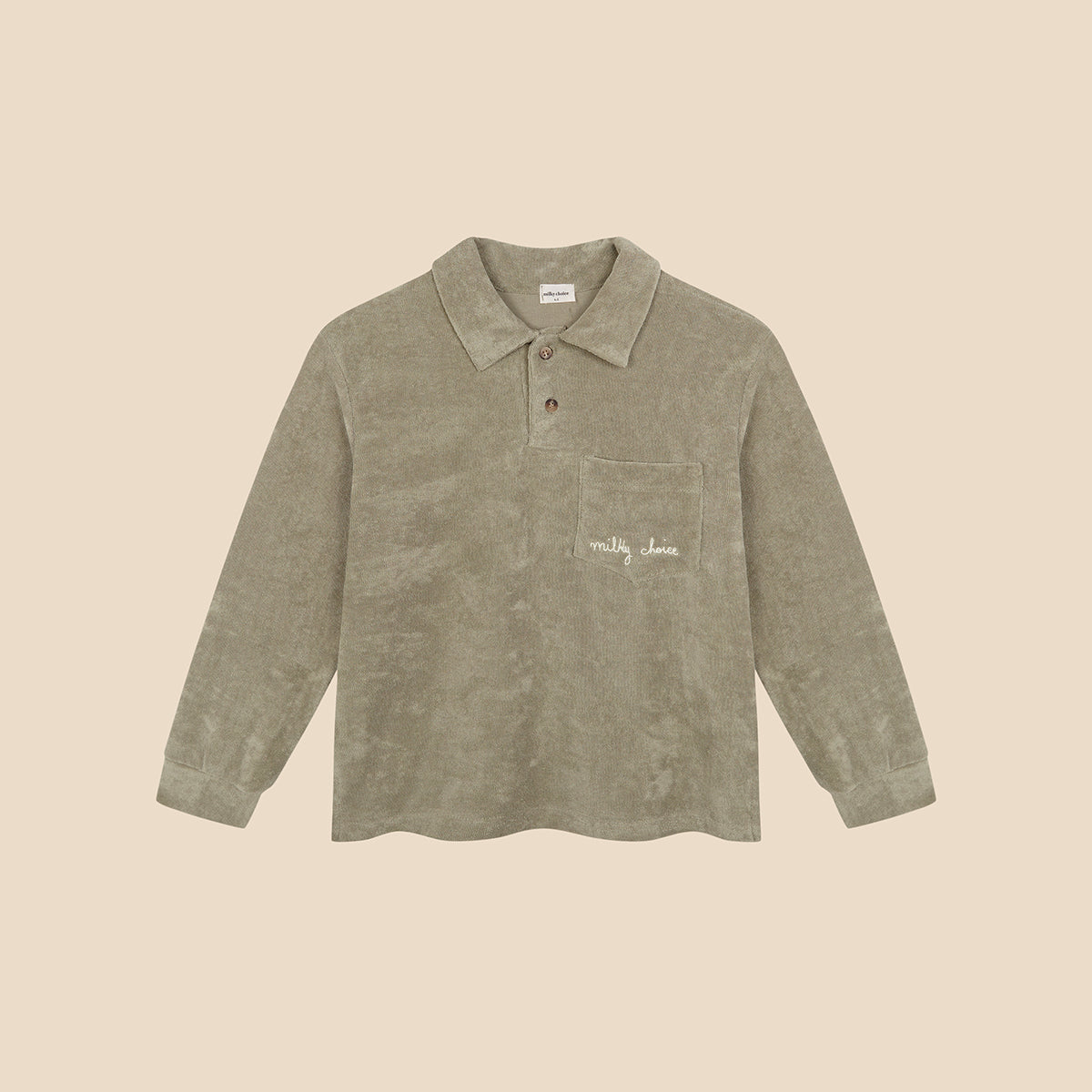 Polo Long Matcha Green Terry Knit