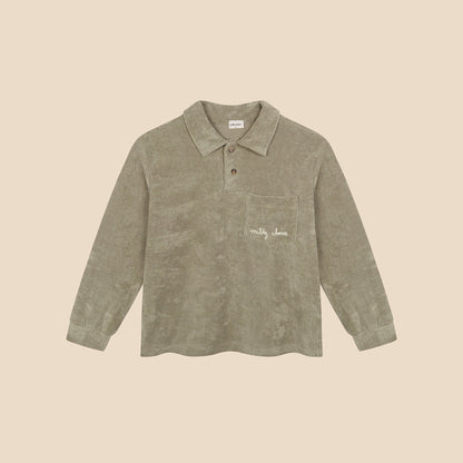 Polo Long Matcha Green Terry Knit