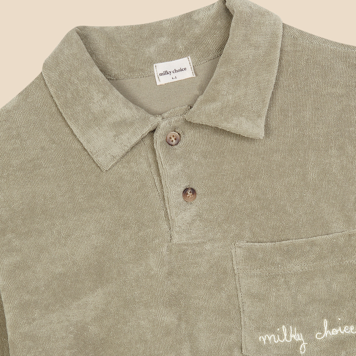 Polo Long Matcha Green Terry Knit