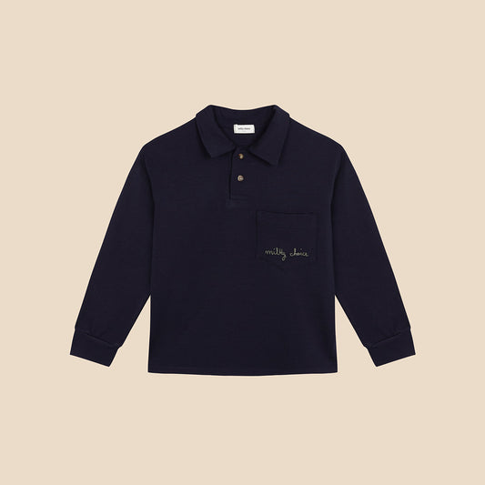 Polo Long Navy Knit