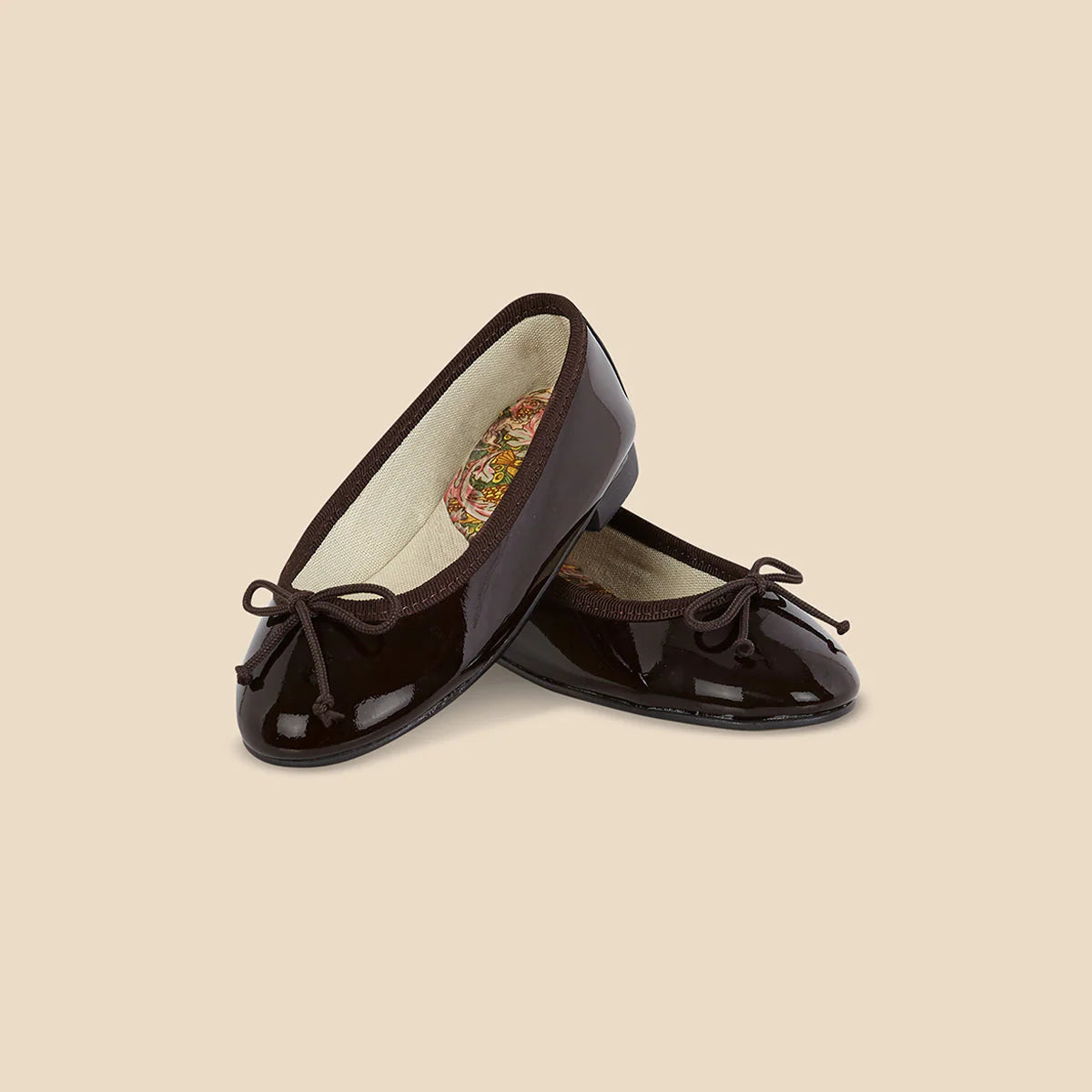 Brown Patent Leather Girl Toreritas Shoes