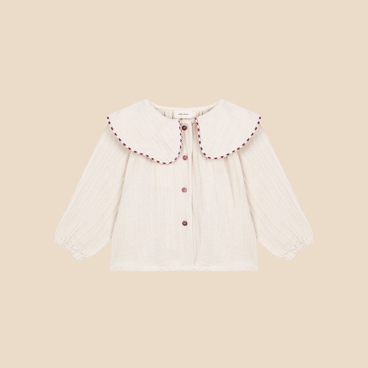Lapel Collar Blouse Sand