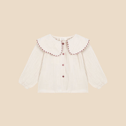 Lapel Collar Blouse Sand