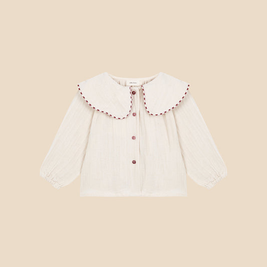 Lapel Collar Blouse Sand