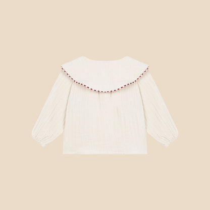 Lapel Collar Blouse Sand