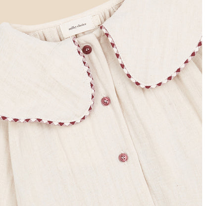 Lapel Collar Blouse Sand