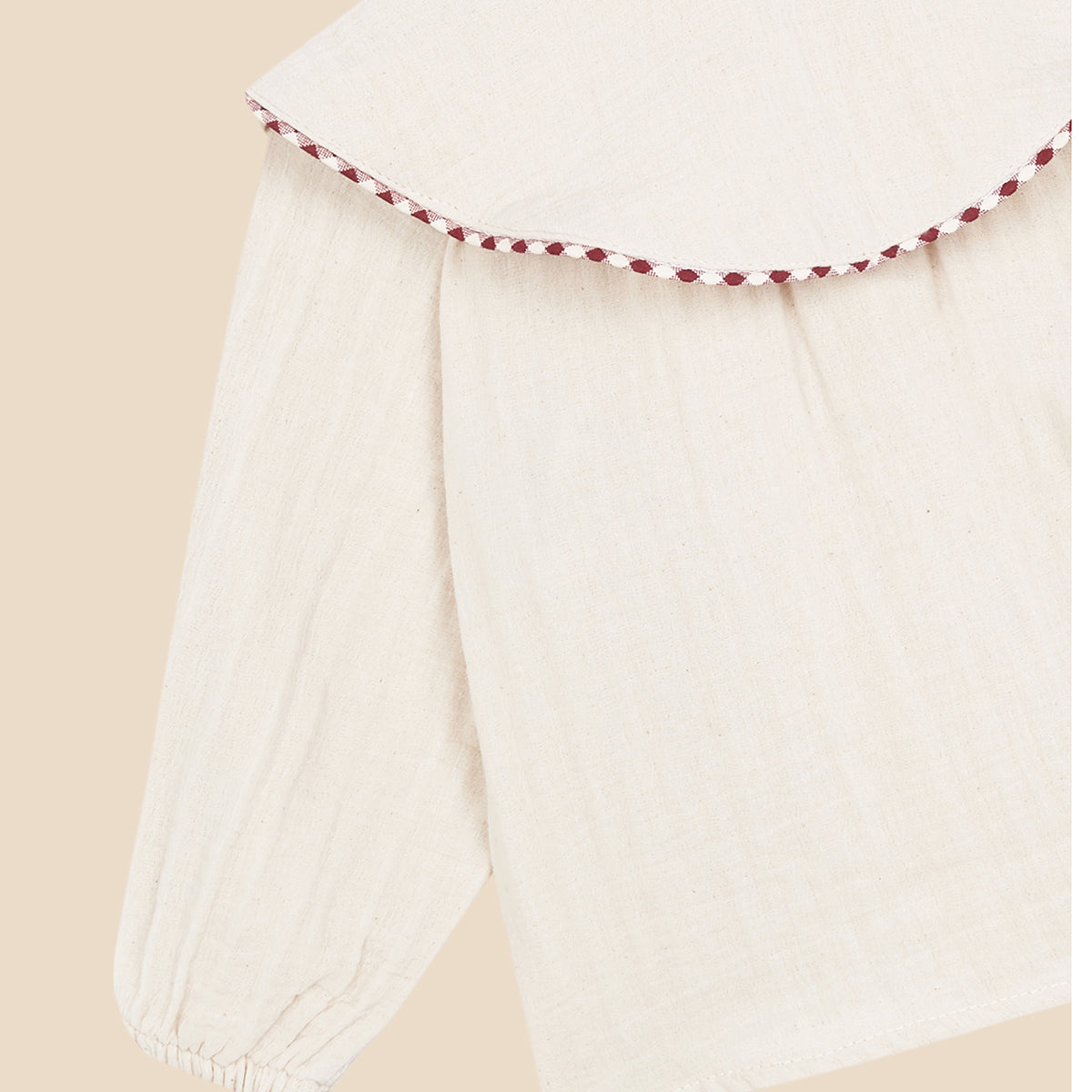 Lapel Collar Blouse Sand