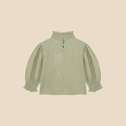 Swan Blouse Matcha Melange