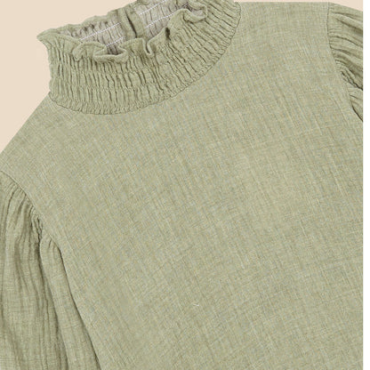 Swan Blouse Matcha Melange