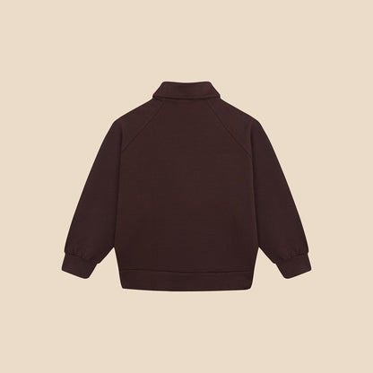 Sweat Polo Shirt Brown