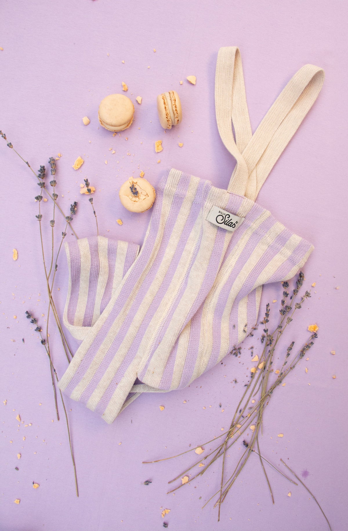 Footless Special Lavender x Cream Striped