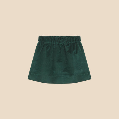Mini Skirt Herb Green Velvet