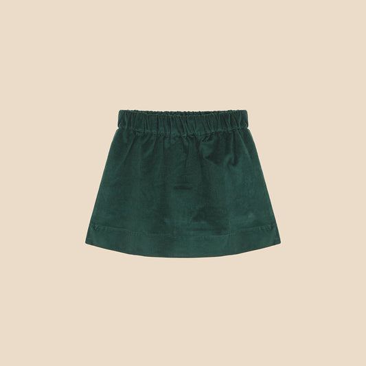 Mini Skirt Herb Green Velvet