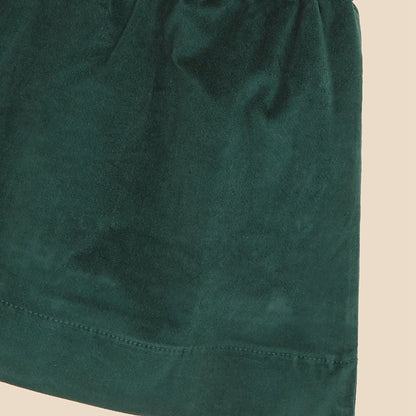 Mini Skirt Herb Green Velvet