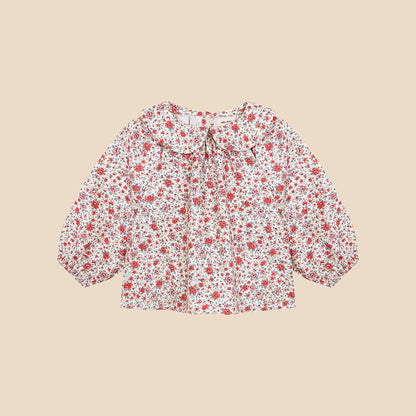Globito Blouse Red Flowers