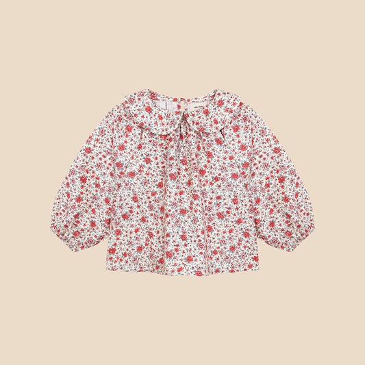 Globito Blouse Red Flowers