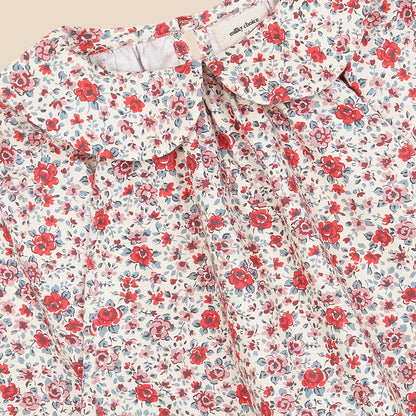 Globito Blouse Red Flowers