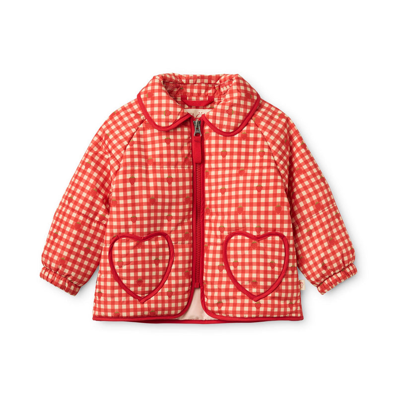 Molly Padded Jacket - Red Berry Gingham