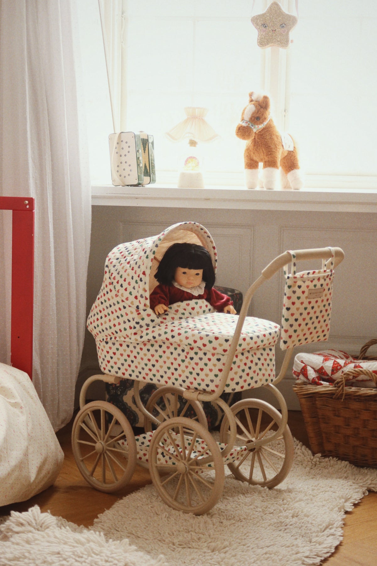 MINNIE DOLL PRAM - coeur coloré