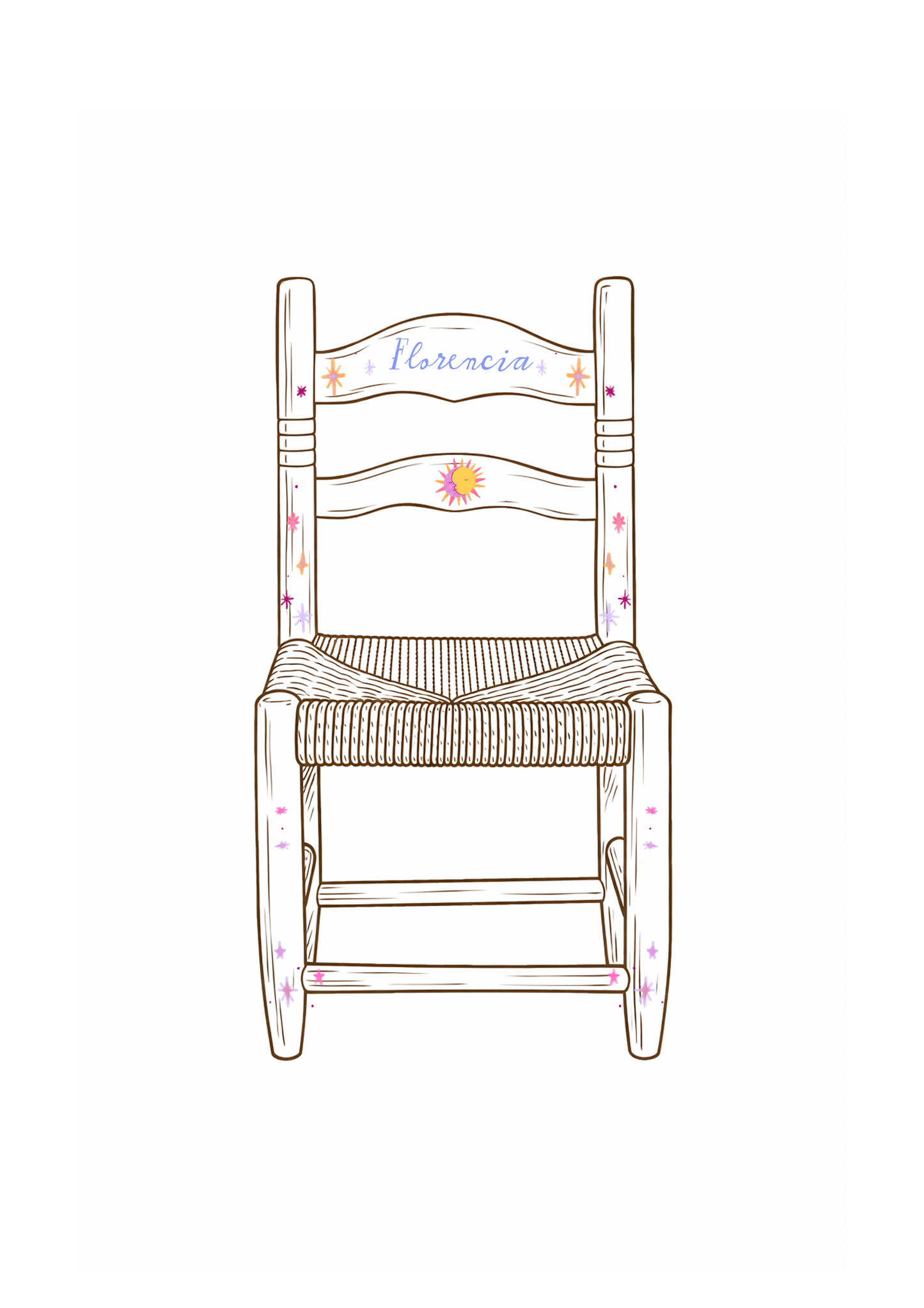 Hand Painted & Personalized Kid's Chair