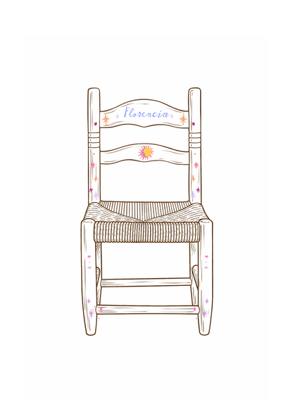 Hand Painted & Personalized Kid's Chair