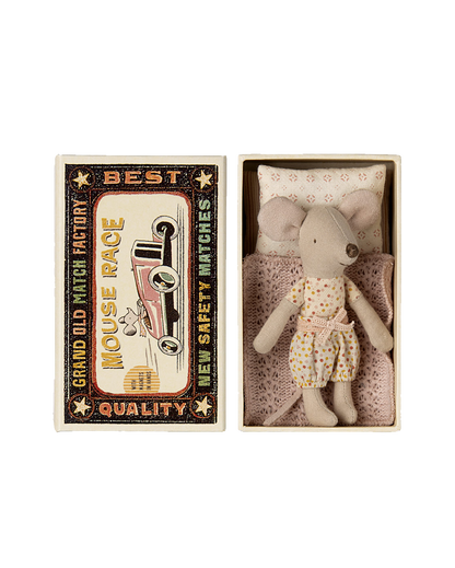 Little sister mouse in matchbox