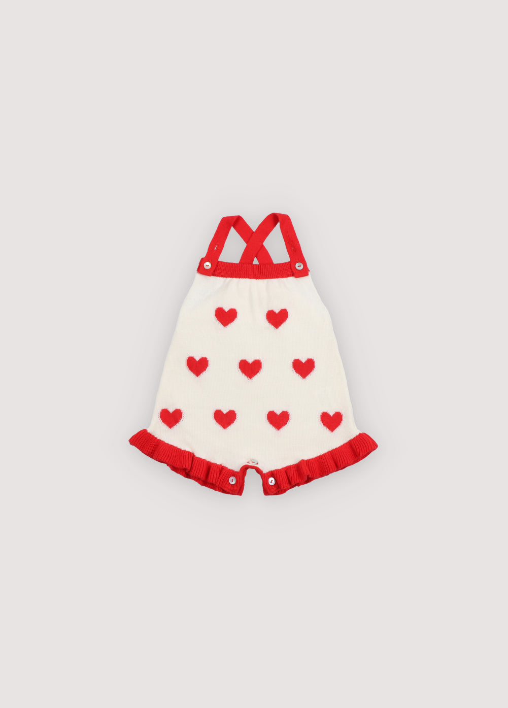 Maqui Baby Romper Hearts Jacquard