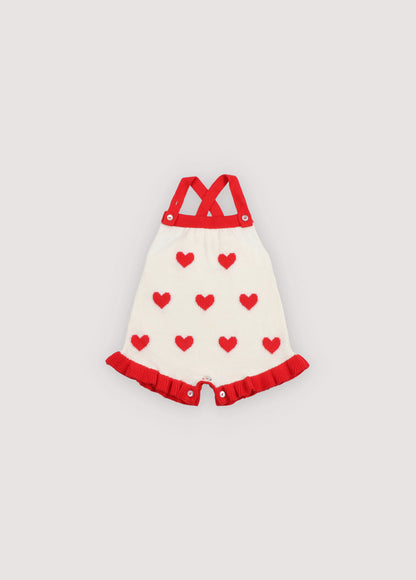 Maqui Baby Romper Hearts Jacquard
