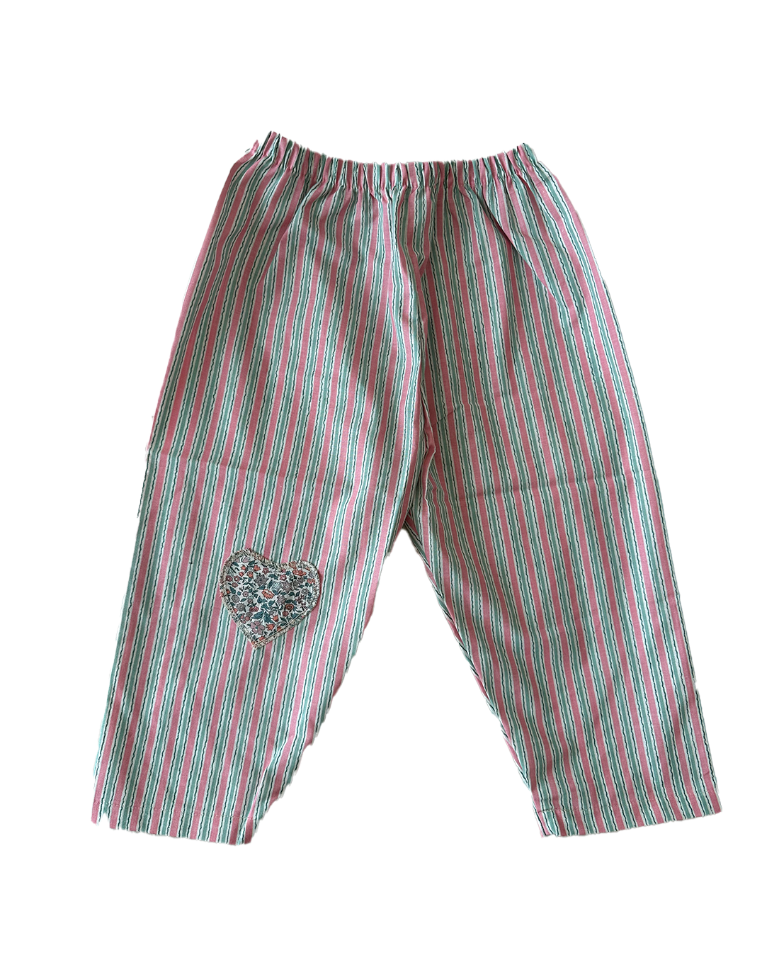 Barnekammer Pants Stripe & Heart Pink