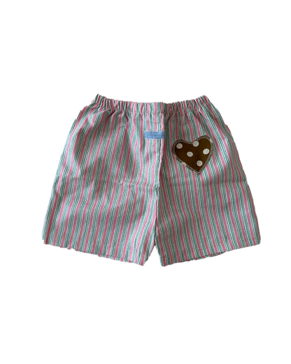 Barnekammer Shorts Striped Pink Heart