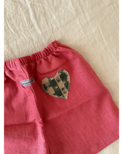 Barnekammer Shorts Vintage Pink Heart