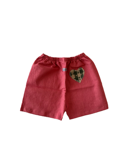 Barnekammer Shorts Vintage Pink Heart