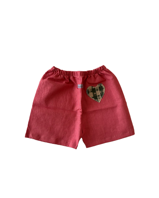 Barnekammer Shorts Vintage Pink Heart