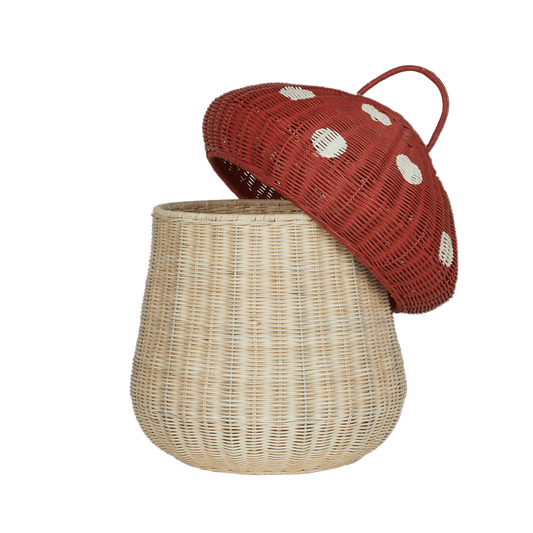 Mushroom Storage Basket - Red