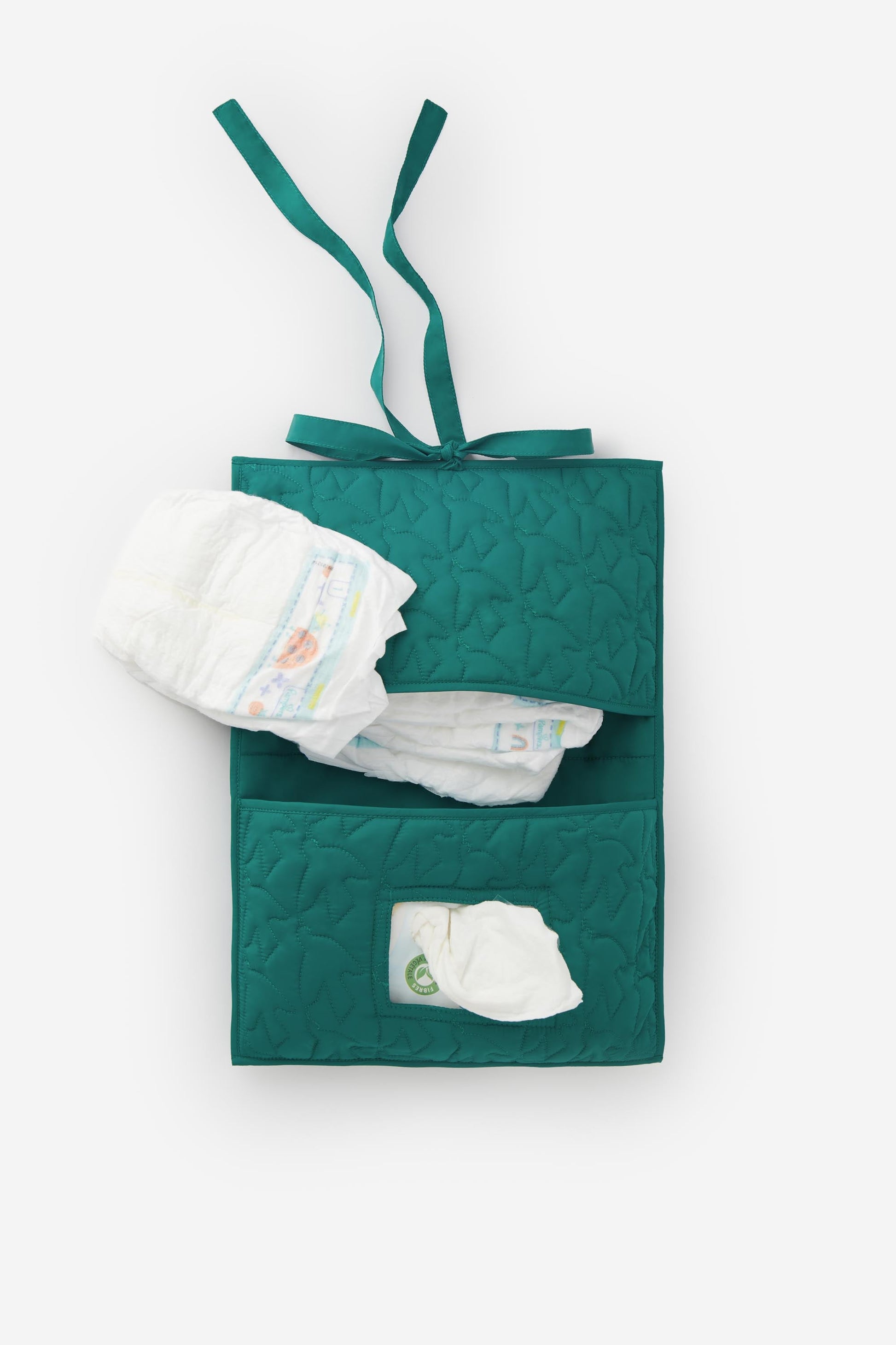 POCHETTE POUR COUCHES ET LINGETTES NYLON MATELASSÉ OISEAUX